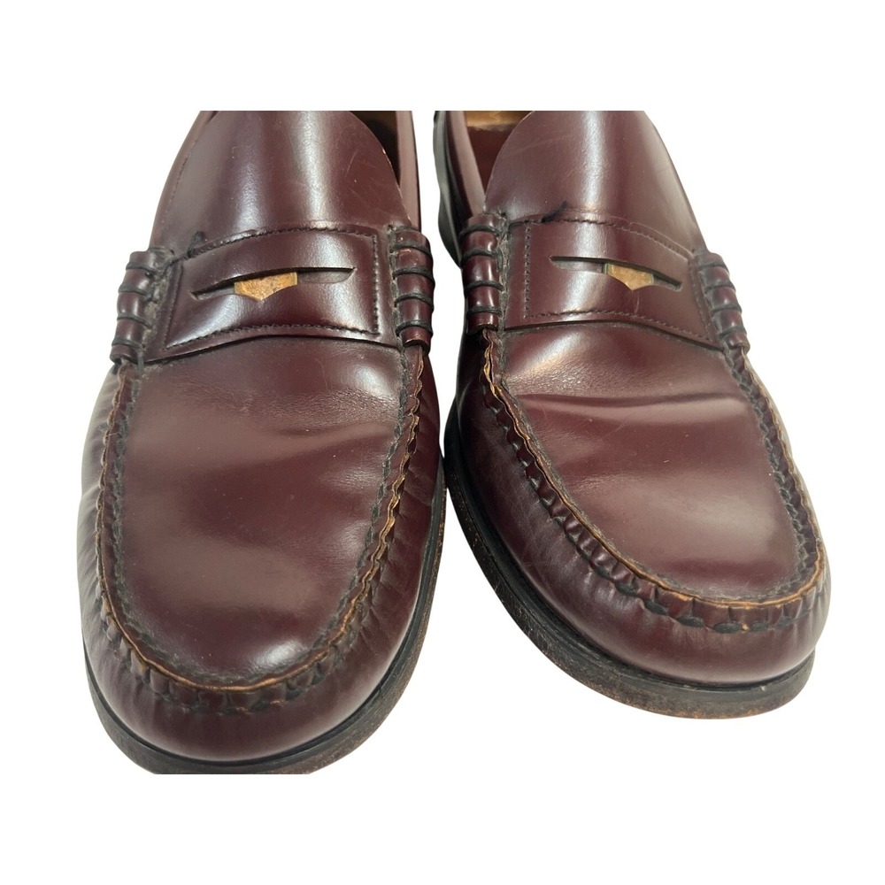 Sebago Burgandy Beefroll Penny Loafer Dress Shoes Handcrafted Leather Mens 11.5